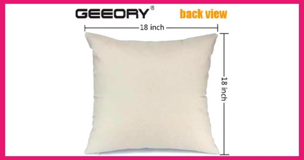 Shapes and Sizes FOR pillows