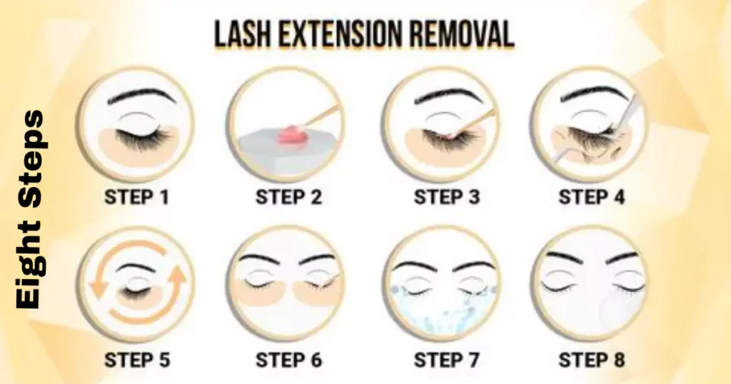 eight steps to Remove Eyelash Extensions